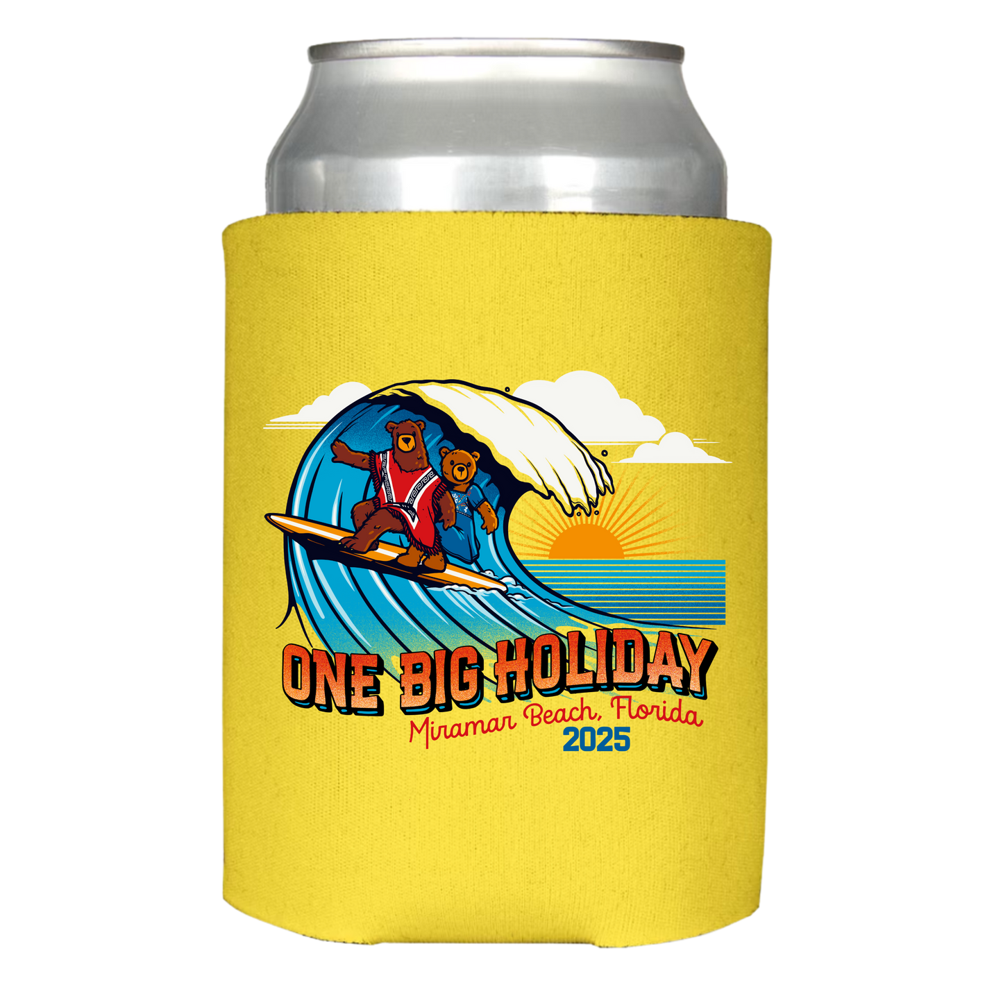 One Big Holiday 2025 Surf Bears Koozie