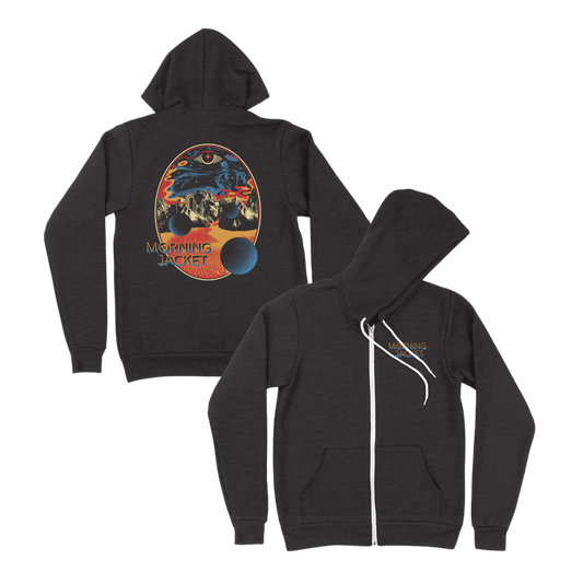 Space Oval Zip Up Hoodie